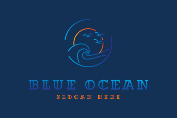 Download Blue Ocean Minimalist Logo Design Concep - Logo design Collection