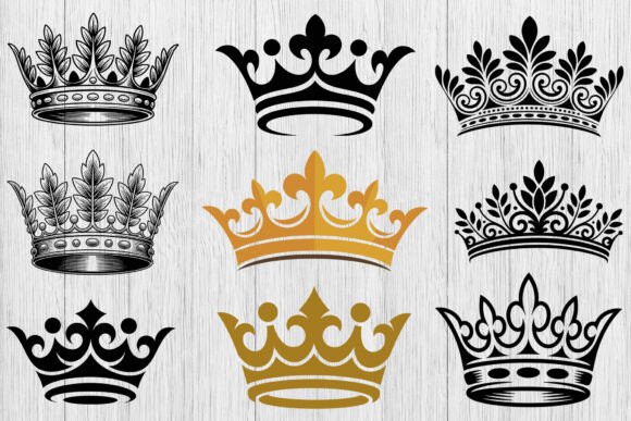 Download Crown SVG Bundle, Royal Crown Silhouette - Silhouette Collection