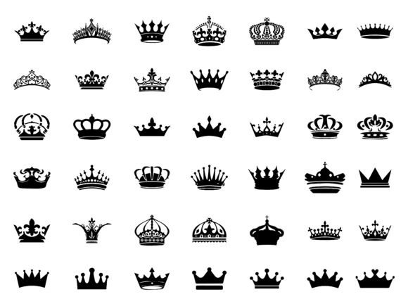 Download Silhouette Crown Set, Royal Collection - Silhouette Collection