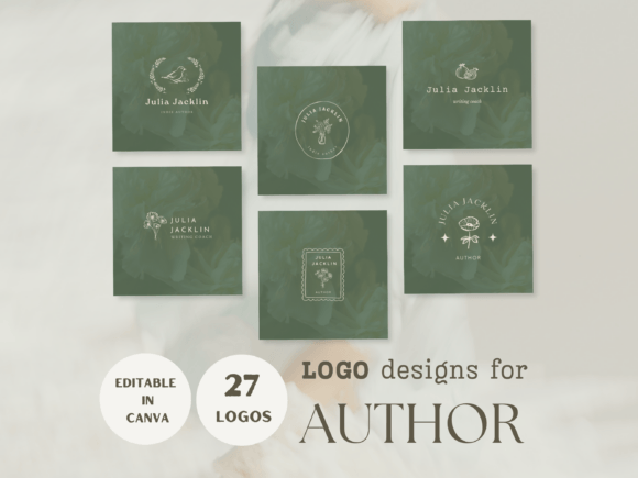 Download Logo Design Canva Template for Authors - Logo design Collection