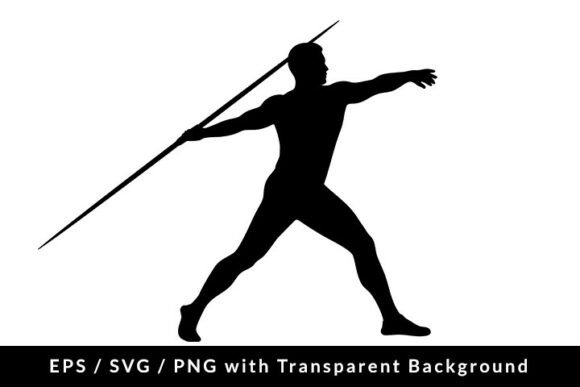 Download Javelin Athlete Silhouette SVG EPS PNG - Silhouette Collection