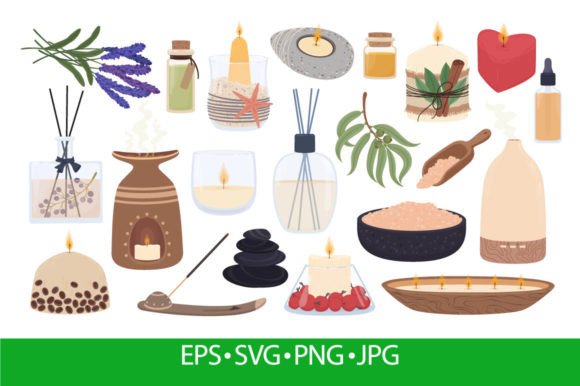 Download Aromatherapy and Spa Elements, Scented - Therapy Collection