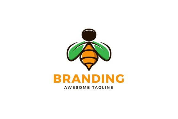 Download Creative Bee Logo Design with Nature - Logo design Collection