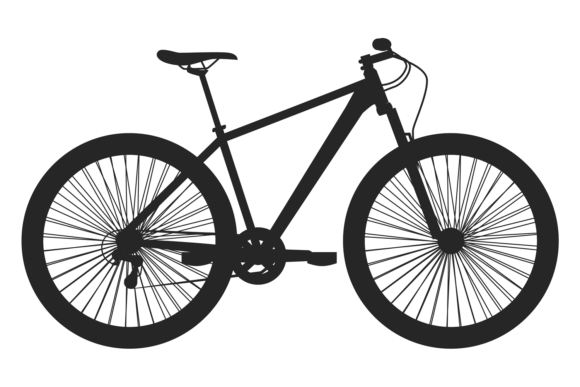 Download City Bicycle Black Silhouette. Active Ur - Silhouette Collection