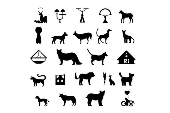 Download Black Silhouette Veterinary Symbol Set - Silhouette Collection