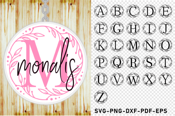 Download Round Monogram Letters SVG, Keychain SVG - Round Collection