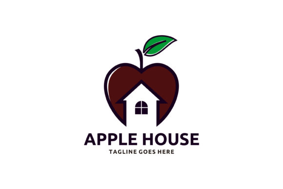Download Apple House Minimalist Logo Design - Logo design Collection