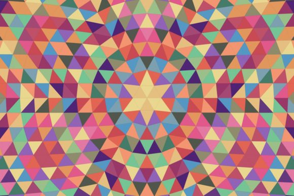 Download Triangle Mosaic Mandala Background - Round Collection