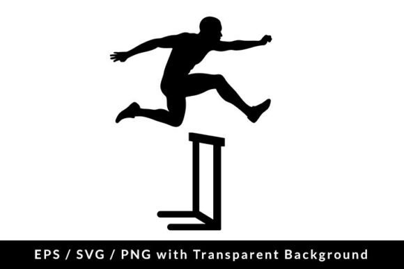 Download Hurdle Athlete Silhouette SVG EPS PNG - Silhouette Collection