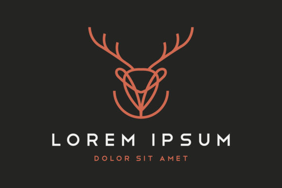 Download Flat Deer Minimalist Logo Design - Logo design Collection