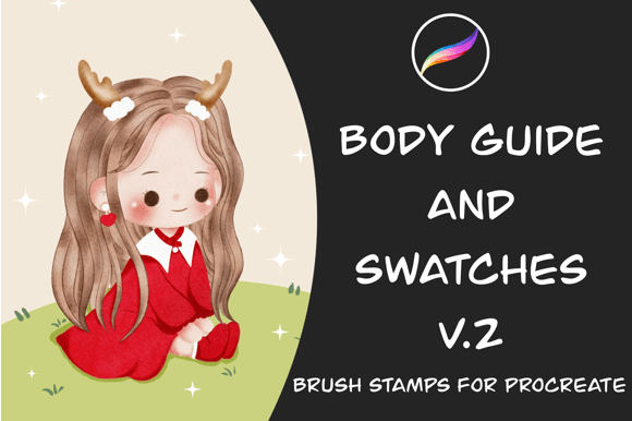 Download Chibi Body Guide Stamp Fpr Procreate - Body Collection